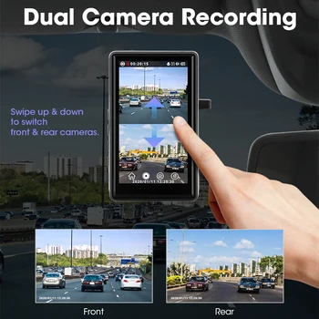 JMCQ Auto Dvr 3 collu MINI Touch Screen FHD) 1080P Video ierakstīšanas Auto Fotokamera Automātiski Dash Cam Ar Atpakaļskata Kamera Dvr Registrator