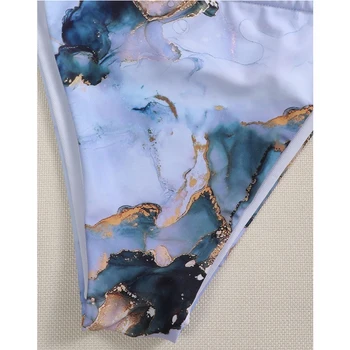 Jo-X Marmora drukāt peldkostīms sievietēm Sexy mikro bikini 