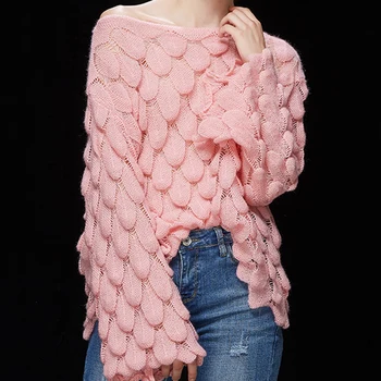 Jocoo Jolee Elegants Džemperis Sievietēm 2018 Gadījuma Modes Zaudēt Sieviešu Džemperi un Puloveri Gudrs 3D Rozā Balts Džemperis Sueter Mujer