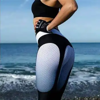 Jogas Bikses Sexy Iespiesti Sporta Zeķes Sieviešu Sporta Apģērbs Laupījums Push Up Prievīte Modelis Leggins Sporta Sieviešu Fitnesa Bikses