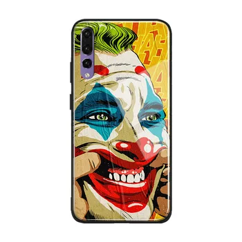 Joker mākslas plakātu mīksta silikona stikla telefonu gadījumā vāka apvalku Huawei Honor V Mate P 9 10 20 30 Lite Pro Plus Nova 2 3 4 5