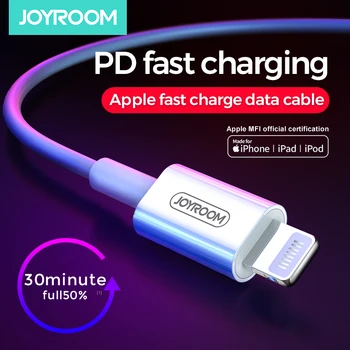 Joyroom MFi Veida USB C līdz Lightning Kabelis Priekš iPhone 11 8 Pro Plus USB PD Ātri, Lādētāju, USB Kabeli, Lai iPhone XR-X XS Max PD Kabelis