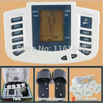 JR-309 Karstā jauns Elektriskās Stimulators Pilna Ķermeņa Atpūsties Muskuļu Terapija Masieris,Pulsa desmitiem Akupunktūras terapija ar tupele+ 8 spilventiņi