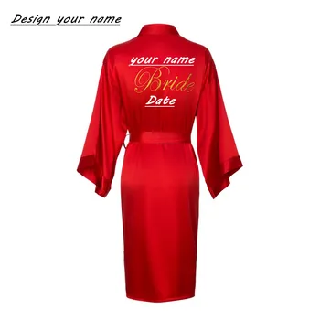 JRMISSLI Personalizētu Līgava Drēbes Komanda sievietes custom kāzu sieviešu peldmētelis Satīna zīda līgavas tērpi sievietēm līgavas tērpu