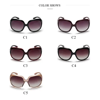 Jsooyan Lielgabarīta Polarizētās Saulesbrilles Sieviešu Luksusa Zīmola Dizaineri, Ovālas Saules Brilles Vintage Black Toņos UV400 zonnebril dames