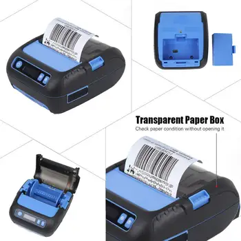 Jubilejas termoprinteri Etiķetes Saņemšanas Printeri 80mm Portatīvie Mini Mobile Printer Bluetooth Etiķetes Maker Atbalsta POS Android vai IOS