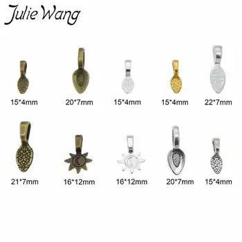 Julie Wang 200pcs Vairumtirdzniecības Vairāku Formu, Krāsu Sajauc Līmi Bail Kulons Klipus Rotaslietas Piederumu DIY Atrast Bezmaksas Uzglabāšanas Kaste