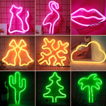 JXSFLYE LED Neona Zīme, Nakts Apgaismojums, Flamingo/lūpas Unikālo Dizainu, maigs, Sienas Dekori, Lampas Uz Ziemassvētkiem Kāzu svinības, Bērnu Istabas