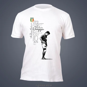 Jūra pavisam īsām piedurknēm T-krekls Roberto Baggio Fiorentina Mlian Azzurri Itālija Piemiņas džersija t-veida