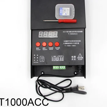 K-1000C T-1000S SD Kartes APA102 SK6812 WS2812B WS2811 SK9822 LED 2048 Pikseļi T-4000C T-8000A RGB Programma, pilna krāsu Kontrolieris