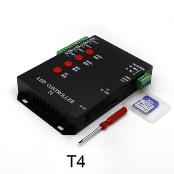 K-1000C T-1000S SD Kartes APA102 SK6812 WS2812B WS2811 SK9822 LED 2048 Pikseļi T-4000C T-8000A RGB Programma, pilna krāsu Kontrolieris