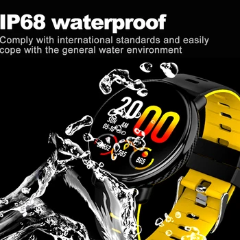 K1 Smart Joslā IP68 Ūdensnecaurlaidīga sirdsdarbība, Asins Spiediena Monitors IPS skārienekrānu Smartwatch Android, IOS Aproce