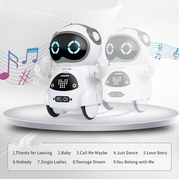 Kabatas TĀLVADĪBAS Robotu Runā Interaktīvā Dialogā ar Balss Atpazīšanas Ierakstu Dziedāšana, Dejošana Stāsta RC Mini Robots Rotaļlietas, Dāvanu