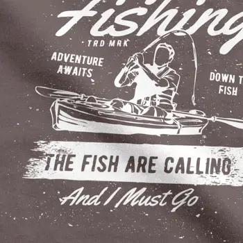 Kajaks Zvejas Zivju Zvanāt, T Krekli Vīriešu Smieklīgs T-Krekls Ar Apaļu Kakla Smieklīgi Zvejnieks Tees Īsām Piedurknēm Apģērbu Plus Lieluma
