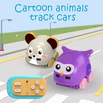 KaKBeir Mini multfilmu dzīvnieku RC auto, Rokas vadību, Indukcijas Lauka rotācijas Šādas mani Modeļa Elektriskā gudrs mazo automobiļu Bērniem Rotaļlietas