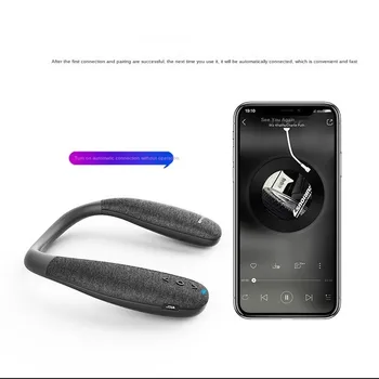 Kakla-uzstādīts Bluetooth Skaļruni, Portatīvie High-definition Trokšņa Samazināšanas Box 360-grādu Stereo Skaņas Kvalitāti Surround