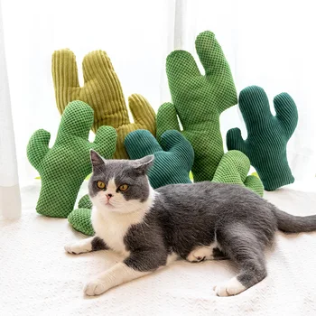 Kaktuss Catnip Kaķis Rotaļlietas Pet Plīša Košļāt Rotaļlietas Sunim Zobu Slīpēšanas Košļājamā Izturīgs Evakuatora Atnest Bite Rotaļlietas Mazs Vidējs Liels Kaķi Suņi