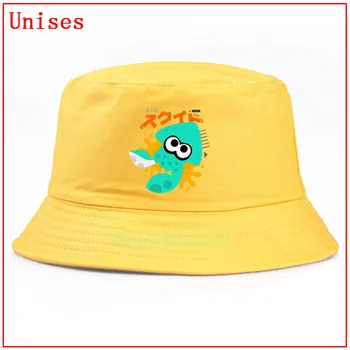 KALMĀRI KAWAII ZILĀ SPLATOON zvejnieka cepure hip hop panama klp zvejas cepures vīriešiem zvejas cepuri vīriešu cepure buckey cepure, rozā cepure