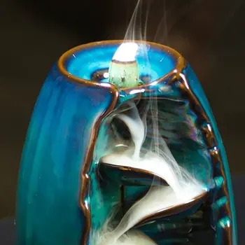 Kalnu Upi Rokdarbu Vīraka Turētājs Keramikas Sālsūdenim Ūdenskritums Vīraka Dūmu Deglis vīraka kvēpināmais trauks Turētājs Mātes Dāvanu, Mājas Dekoru