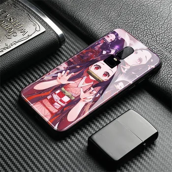 Kamado Nezuko même Kimetsu nav Yaiba anime mīksta silikona stikla telefonu gadījumā segtu čaulas vienmērīgu Par OnePlus 6 6T 7 8 Pro 7T