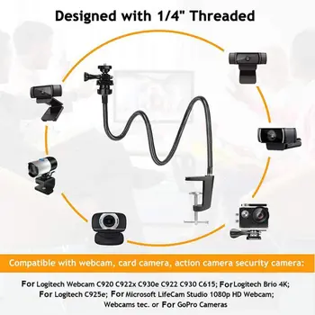 Kamera Turētājs, Logitech Webcam Brio 4K C925e C922x C922 C930e C930 C920 ar Rakstāmgalds, Žokļa 35EA