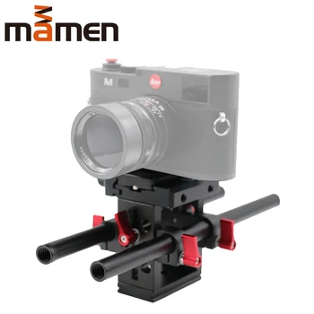 Kameras Plātne ar 15mm Dzelzceļa Atbalsta Sistēma Quick Release Siera Plate Augstums Regulējams Turētājs bāzi SLR Kameras