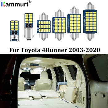 KAMMURI 16Pcs Bez Kļūdām Balts LED Auto salona Apgaismojuma Pakete Komplekts 2003-2020 Toyota 4Runner Piederumi LED Interjera Apgaismojums