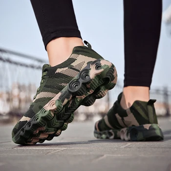 Kamuflāža-Modes Čības Sieviešu Elpojošs Ikdienas Apavi Vīriešiem Armijas Zaļā Trenažieri Plus Lieluma 35-44 Mīļāko Kurpes Sieviete Sneaker