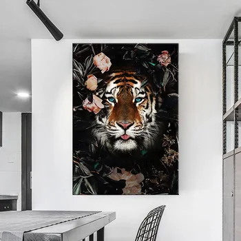 Kanvas Glezna Dzīvniekiem Black Panther Leopard Sienas Mākslas Audekls Gleznošanai Ziemeļvalstu Plakātu Izdrukas Sienas, Attēlus Dzīvojamā Istaba Dekori
