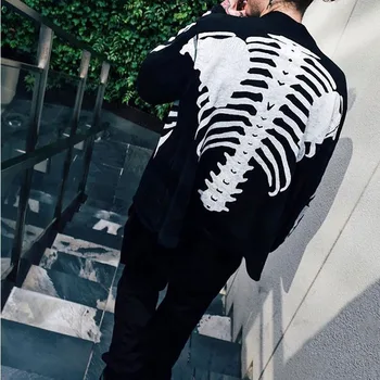 KAPITAL Jaciņa Skelets Jaka Vīriešiem, Sievietēm Retro Mētelis Streetwear Augstas Kvalitātes Pilnu Kaulu Drukāšanas KAPITAL Žaketes Japāna Stils