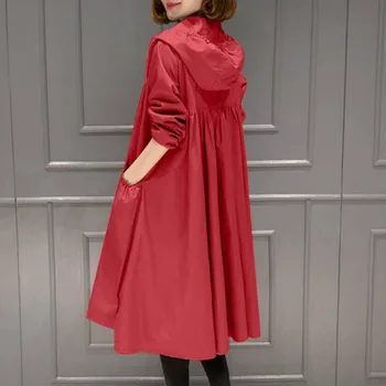Kapuci Biznesa Sieviešu apģērbu Rudens Klasika Ilgi Uzrakt Mētelis Sievietēm Gadījuma Plānas Vējjaka Sieviešu Mēteli džemperis Mētelis