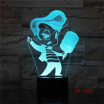 Karaoke Dziedāšanas 3D lampu 7 Krāsu Izmaiņas 3D LED Gaismas Akrila Touch USB Lampas Istabas Galda, Rakstāmgalda, Nakts Gaisma bērnu Draugiem AW-1626