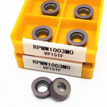 Karbīda ielikt RPMW1003MO VP15TF augstas kvalitātes virpas instrumentu griešanas ierīces metāla virpas CNC frēzēšanas RPMW1003 MO pagrieziena rīks