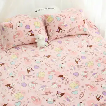 Karikatūra Cinnamoroll Kuromi Segu Melodiju Segu Japāņu Sega, gultas Pārklājs Sabiezēt Plīša Segumu Gulta Dīvāns Mājas dekoru