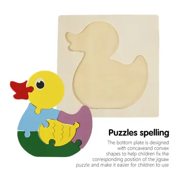 Karikatūra Dzīvnieku 3D Puzles Bērnu Rotaļlietas Koka Rotaļlieta Puzzle Izlūkošanas Kids Izglītojošās Bērniem Tangram Formas Mācību Jigsaw Rotaļlietas