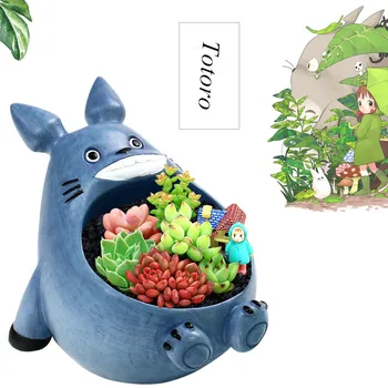 Karikatūra Dzīvnieku Sulīgs Pot Gudrs Totoro Vāze Mājas Apdare Artware Jaunu Stilu Pastorālo Panda Poda Istabas Rotājumu Statuetes