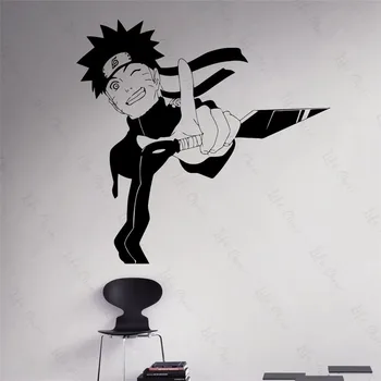 Karikatūras Naruto Sienas Decal Japāņu Manga Vinila Sienas Uzlīmes Anime Stils, Mājas Interjers Noņemams Dekoru Custom Uzlīmes
