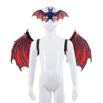 Karnevāla Partijas Apdare Uzvalks Maskēties Aksesuārus Jutos Unikālo Vampīru Nūja Cosplay Kostīmu Anime Velns Halloween Spārniem