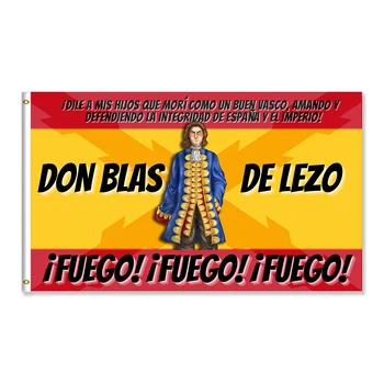 Karogu spānijas Impēriju ar Krusta Bordo Blas de Lezo Uguns IFUEGO Banner 3x5FT Poliestera 100D