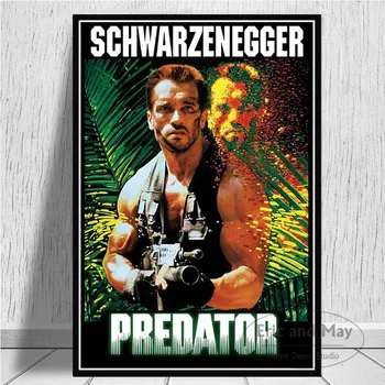 Karstā Arnold Schwarzenegger Predator Monstru Filmu Plakātu Un Mākslas Izdrukas Audekls Sienas, Attēlus Viesistaba, Mājas Dekoru