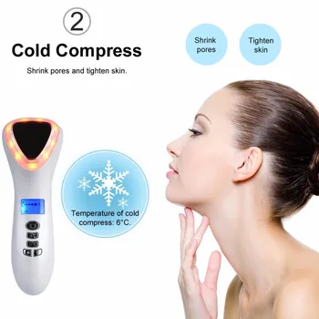 Karstā Aukstā Sejas Massager Ultraskaņas Fotonu Skaistumu Ādas Tvirtumam Aprūpes Sonic Vibrācijas Mitrinātājs Tīrīšana Masāžas Ierīce Rīks