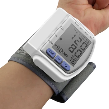Karstā Automātiskā Mājas Rokas Asins Spiediena LCD Digitālo Displeju Impulsa Sphygmomanometer un Kamertonis Monitors Sirdsdarbības Mērītājs