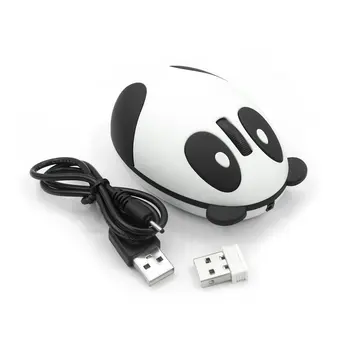 Karstā JAUNS 2.4 GHz Bezvadu Optiskā Panda Datora Peli Win/Mac/Linux/Andriod/IOS