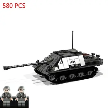 Karstā lepining militāro WW2 tehnikas vācu Armijas Gepards Tank Destroyer transportlīdzekļu kara ieročus, Celtniecības Bloki modelis ķieģeļu rotaļlietas, dāvanu