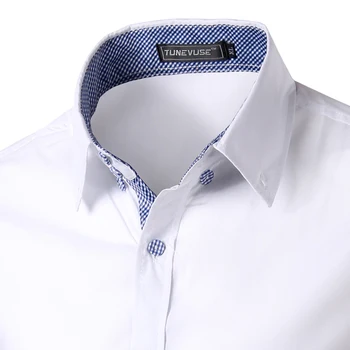 Karstā līdz 2017. gada Pavasarī, Rudenī Jaunu Vīriešu Modes Slim Fit Hit Krāsu Krekls ar garām Piedurknēm Biznesa Gadījuma Vīriešu Zīmolu Apģērbu camisa Kreklu 15