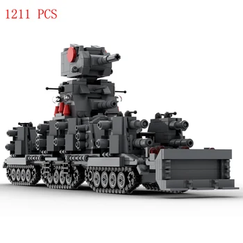 Karstā militāro WW2 iekārtu, tehnikas Padomju armijas KV-44 super smagais tanks transportlīdzekļu Kara ieroci, Celtniecības Bloki modelis ķieģeļu rotaļlietas, dāvanu