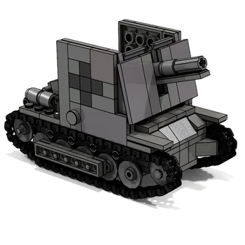 Karstā militāro WW2 vācu Armijas tehnikas Bison pašgājēja artilērijas transportlīdzekļu Zibens kara Veidošanas Bloku modelis ķieģeļu rotaļlietas, dāvanu