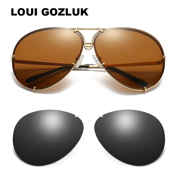 Karstā Pārdot Modes 2020. gadam maināmām saulesbrilles sieviešu Tonēti Moderns Saules Brilles Vīriešiem Nomaināms Objektīvs Brilles Gozluk tmall