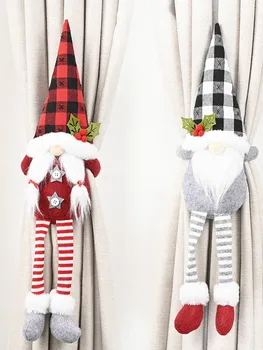 Karstā Pārdot Santa Claus, Sniegavīrs Aizkaru Sprādzes Ziemassvētku rotājums Mājās Jaunajā Gadā Grupa Dekoru, Auduma Rotaļlietas, Galda Dekorēšana Lelles