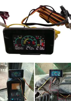 Karstā pārdot Universālo auto 3 IN 1 LCD 12v/24v Kravas Auto Eļļas Spiediena Sprieguma Ūdens Temperatūras kombinācija galds 3 IN 1 LCD